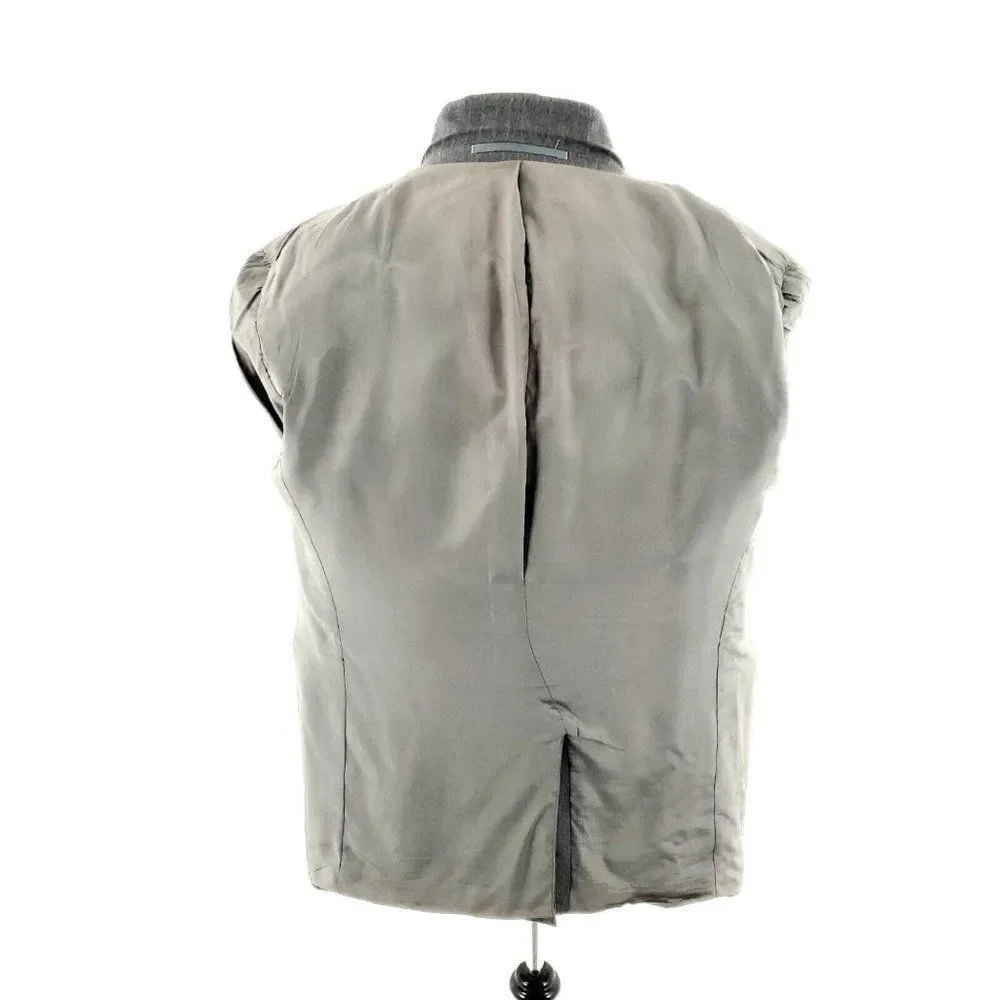 Alexandre London Savile Row Wool 3 Button Suit Jacket‎ 42R Gray Striped